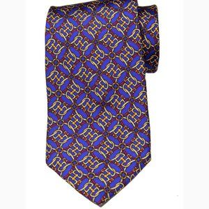 Brooks Brothers Silk Tie Blue Red Gold Men's